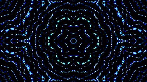 bright abstract light governing full color, kaleidoscope, black background