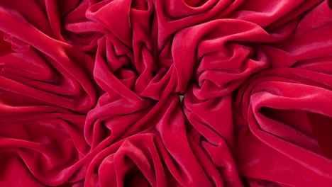 drapeado de tela de terciopelo rojo