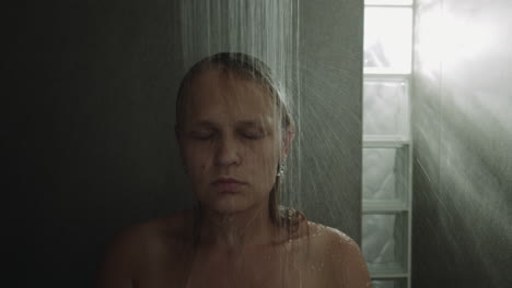close your eyes and take a shower
