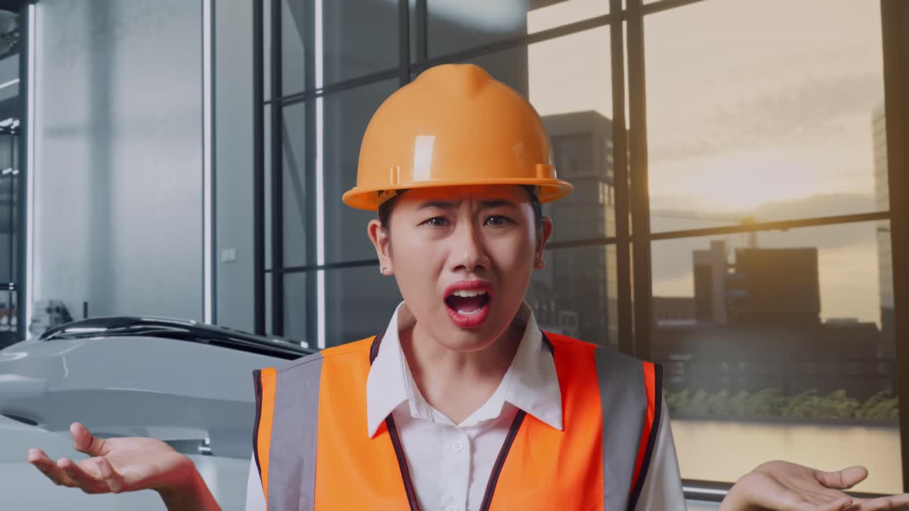 현대 사무실에서 좌절된 엔지니어