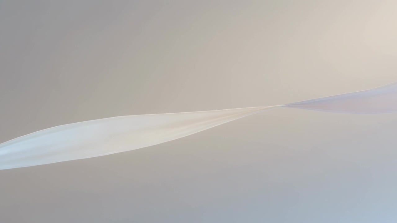 Appearing from left, translucent ribbon gliding right across gradient backdrop, looping background