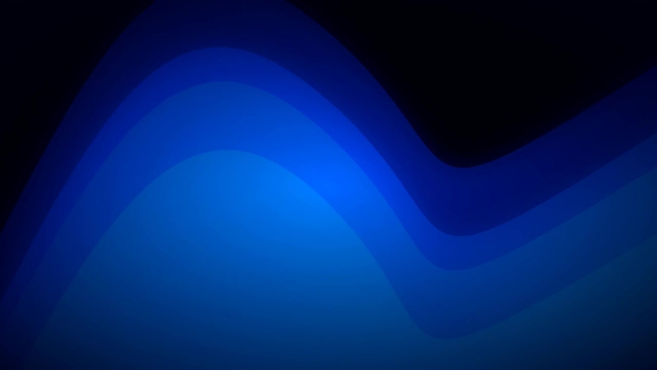 Onde blu astratte che si muovono su sfondo scuro