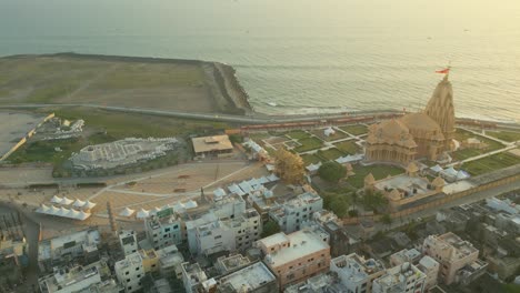 12 jyotirlingas in india, temples of lord shiva, indian temple architecture, somnath temple aerial view