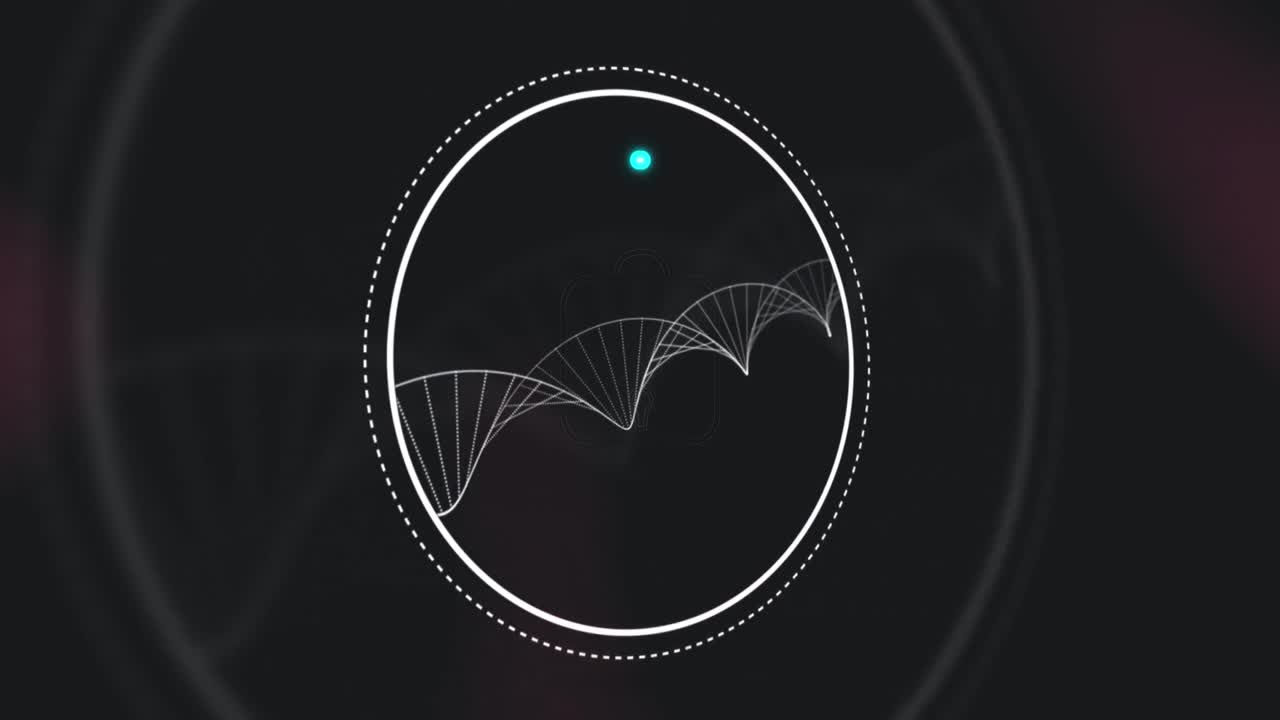 animación del candado sobre la cadena de adn