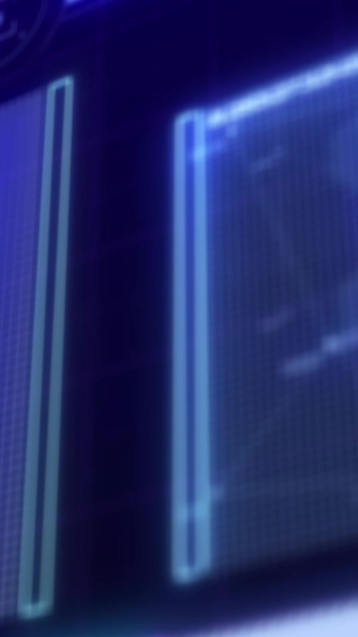 Animation of data processing on blue background