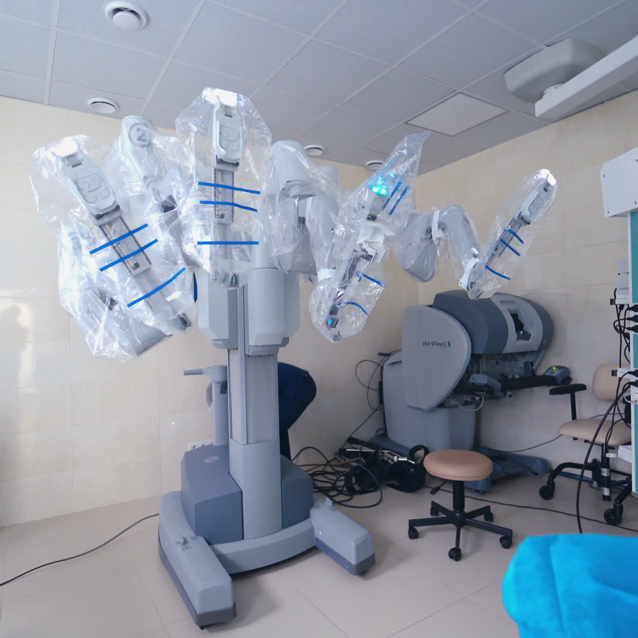 Robotic Surgery. Medical operation involving robot. Medical robot.