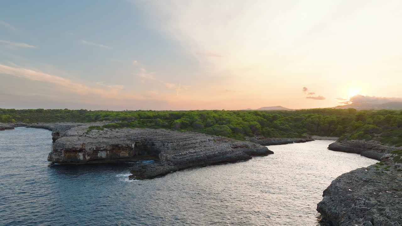 Sunset over a Coastal Bay