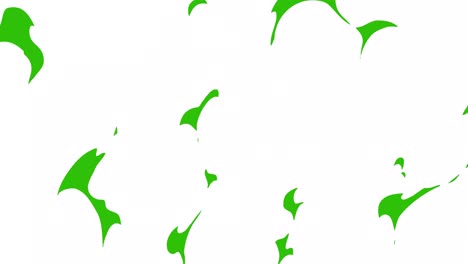 abstract shapes on a green background