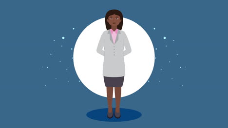 african american female doctor illustration