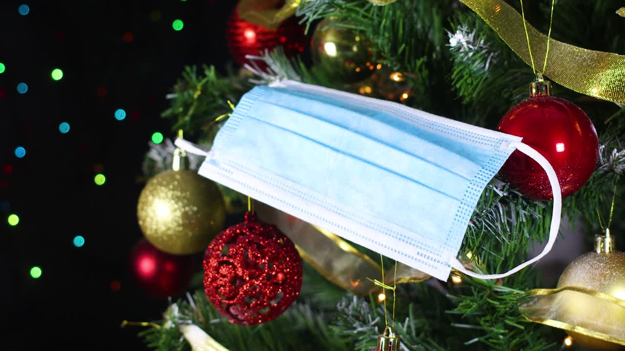 코로나19 크리스마스 타임, 얼굴 마스크, 코로나10 예방, 크리스마스 트리