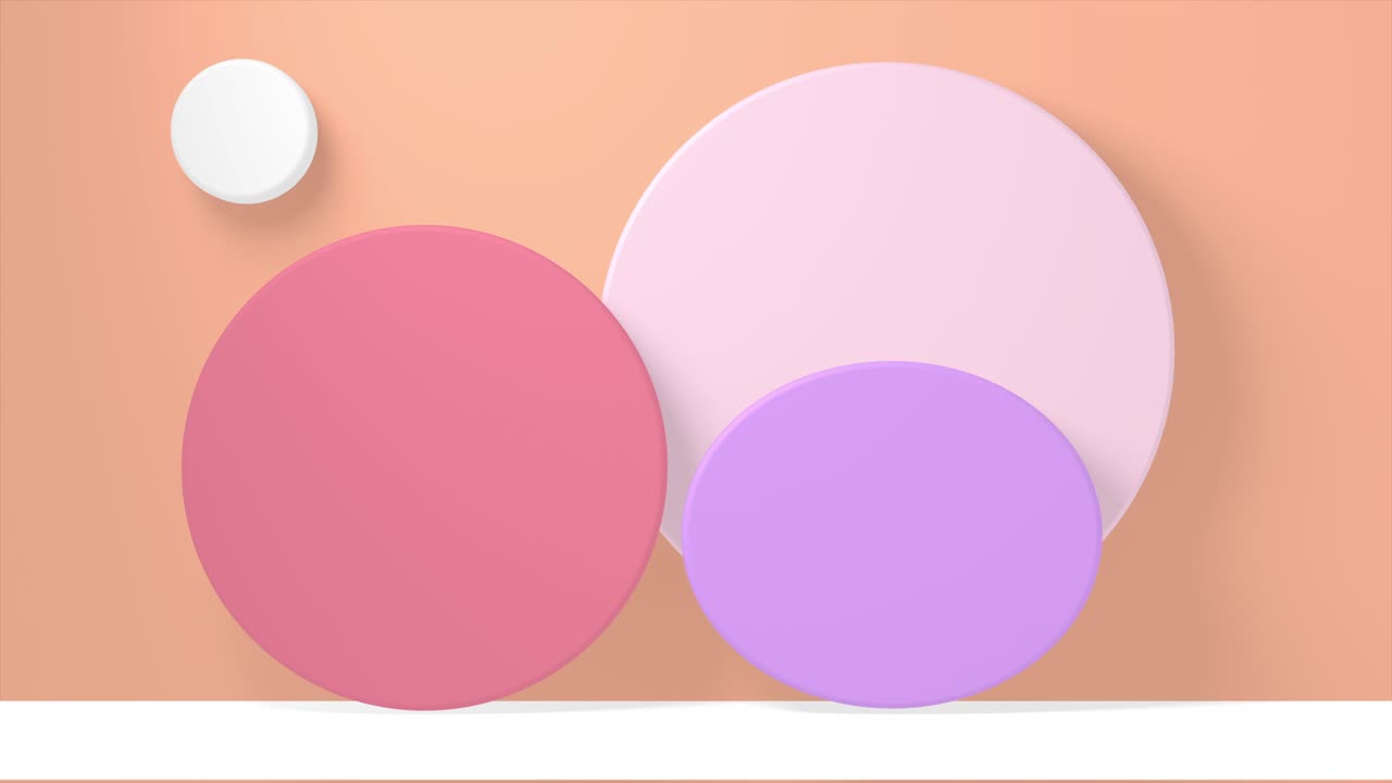 blanco rosa naranja púrpura escena geométrica abstracta.