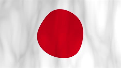 bandera japonesa animada con círculo rojo en movimiento