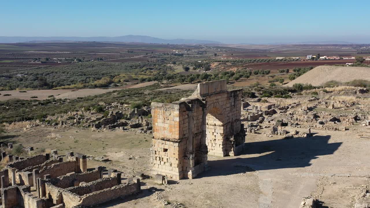 Volubilis, a major Roman city in Morocco, dates back to the 3rd century BCE and is famed for its ruins, mosaics, and role as a center of administration and commerce