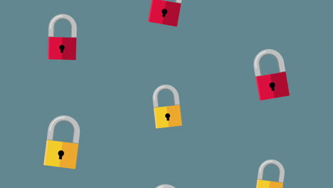 safe secure padlocks pattern animation