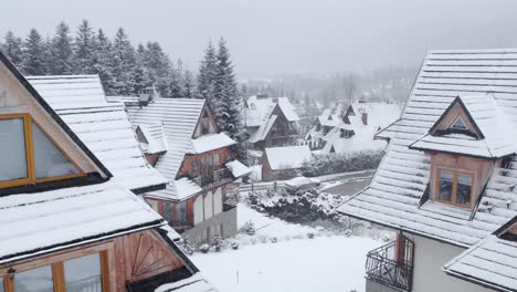snowy mountain village