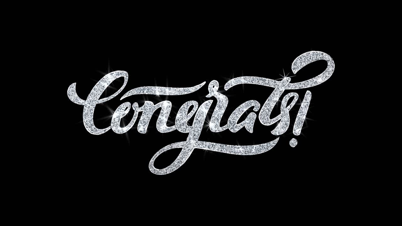 Congratulations Sparkle Text Design