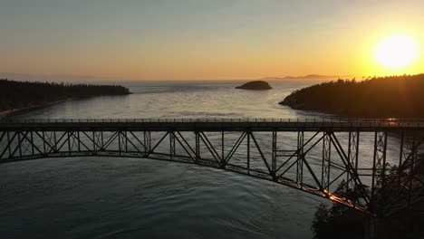 Wide-establishing-shot-of-Deception-Pass-at-sunset