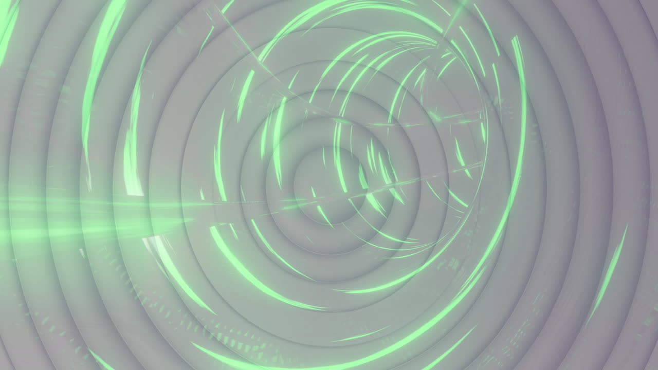 디지털 터널 위의  ⁇ 색 원의 애니메이션