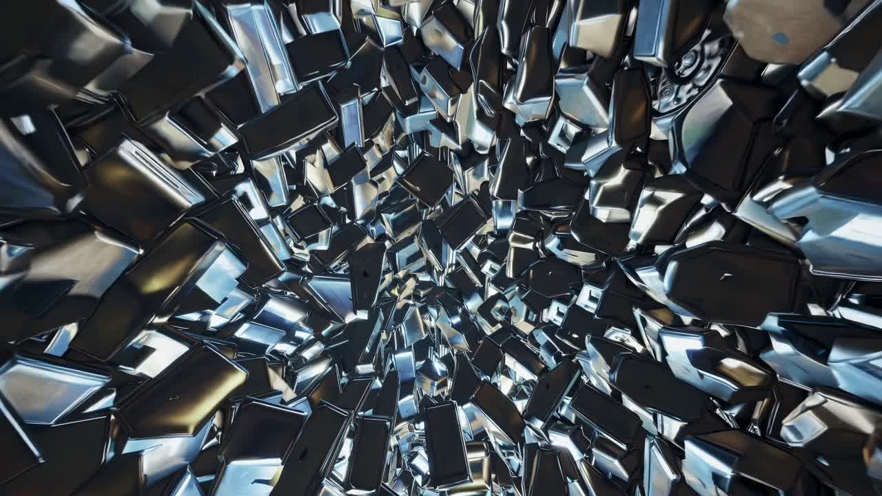 Abstrakte metalliske geometriske former