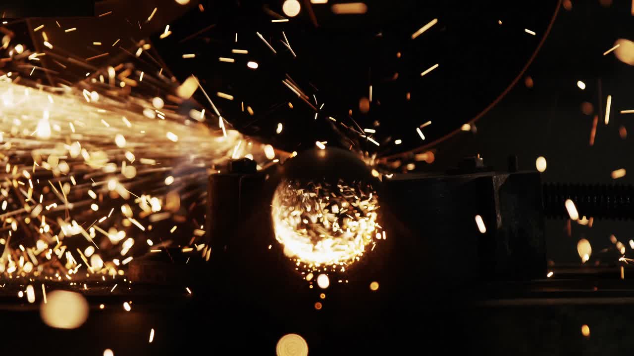 원형 사기 기계의 클로즈업