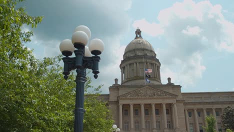 sliding shot of kentucky capitol