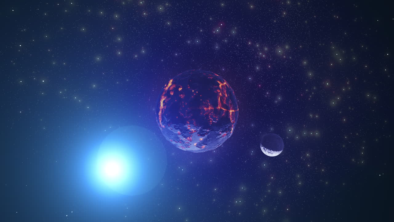 un planeta explotando en el espacio