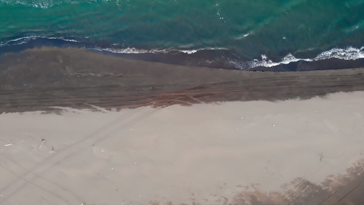 Aerial View of Beach and Ocean