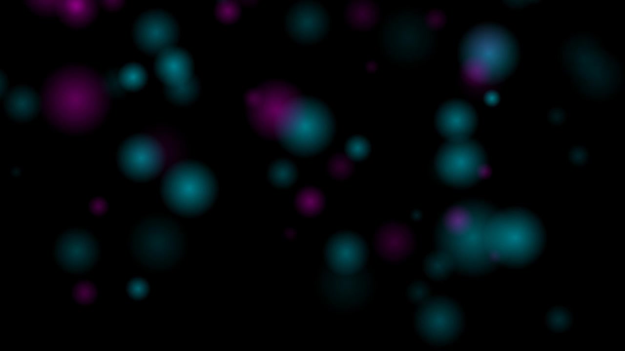 Abstract Motion Background with Floating Teal and Purple Bokeh Circles