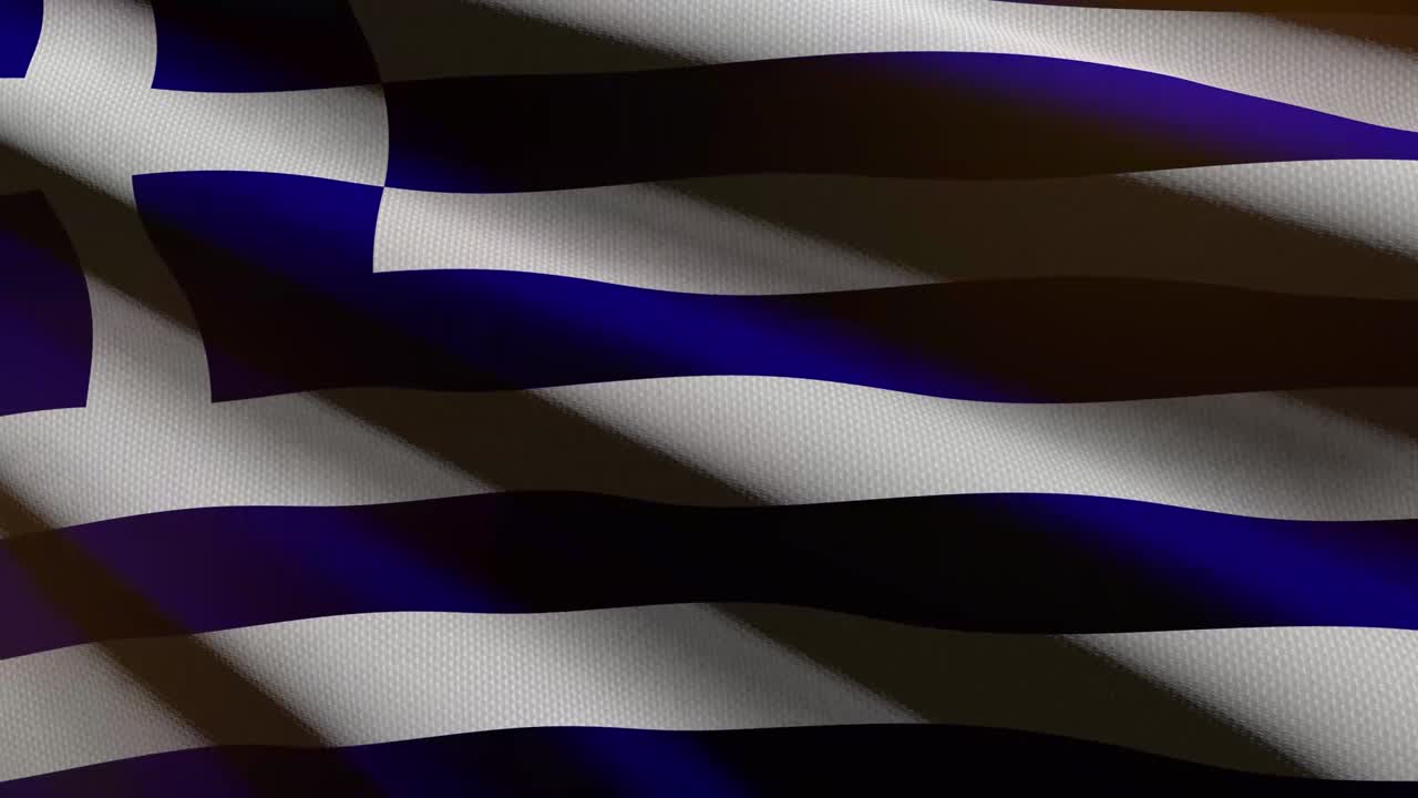 bandera de grecia - animación en bucle