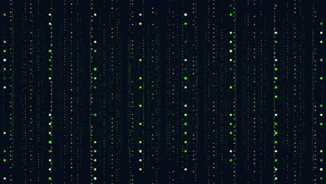 symmetrical grid of green dots on black background