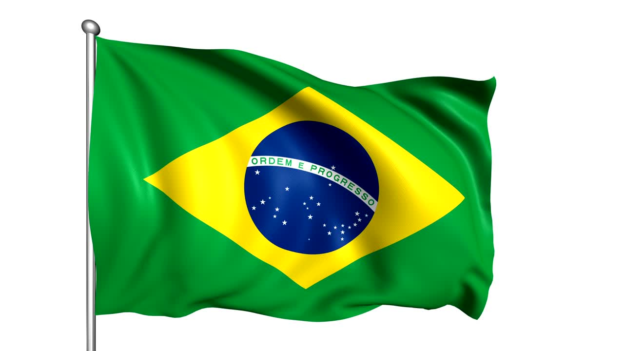 Bandeira do Brasil (em loop, canal alfa)