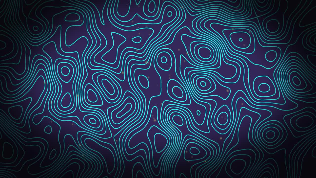 Animation of topography patterns in seamless pattern against blue background