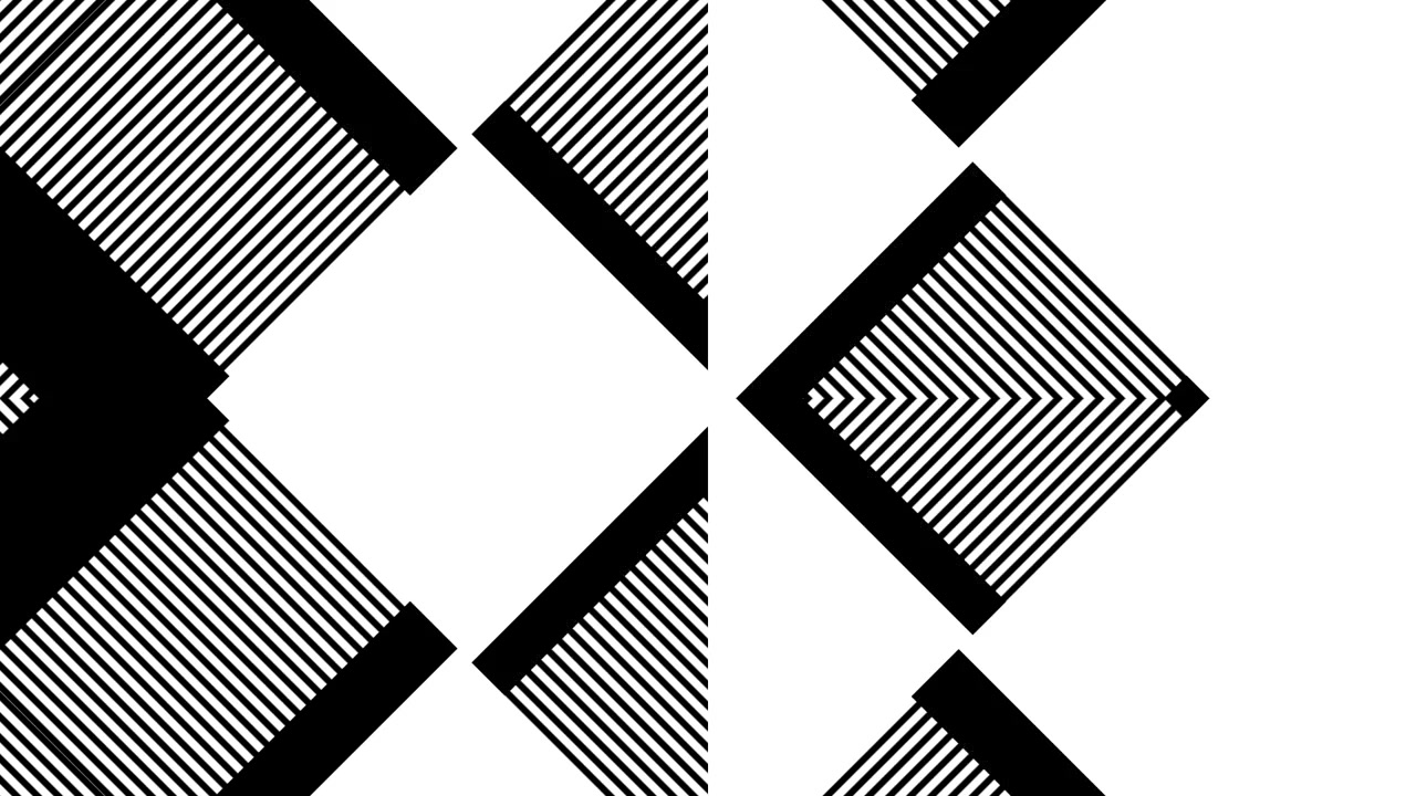 Dynamic Black and White Geometric Pattern with Optical Illusion