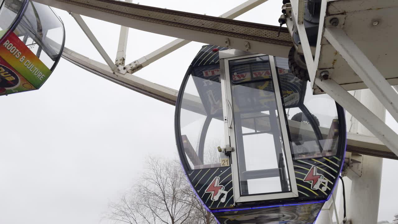 Ferris Wheel Cabins with Colorful Graphics