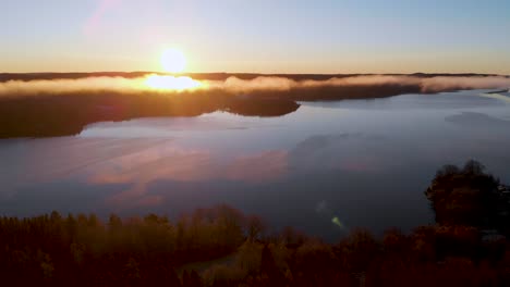 Scenic-Picturesque-Landscape-in-Nordic-River-Countryside-in-Sweden---Aerial