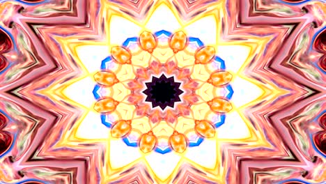 abstracto colorido patrón simétrico ornamental decorativo kaleidoscopio movimiento círculo geométrico y formas de estrellas