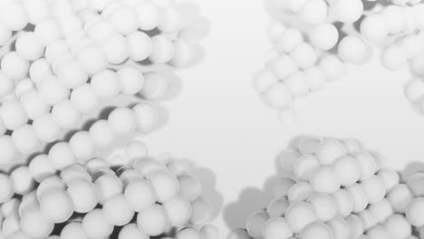 3d spheres moving against white background