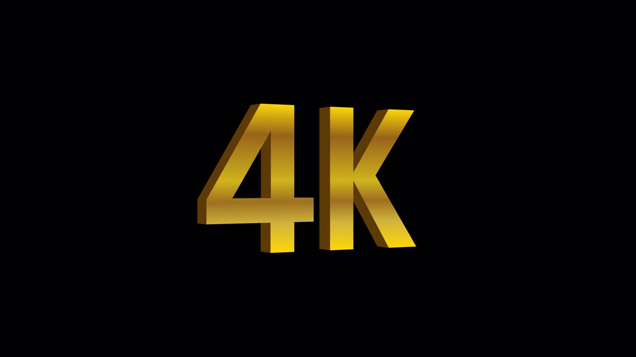 3D Rotating Gold 4k Logo Animation