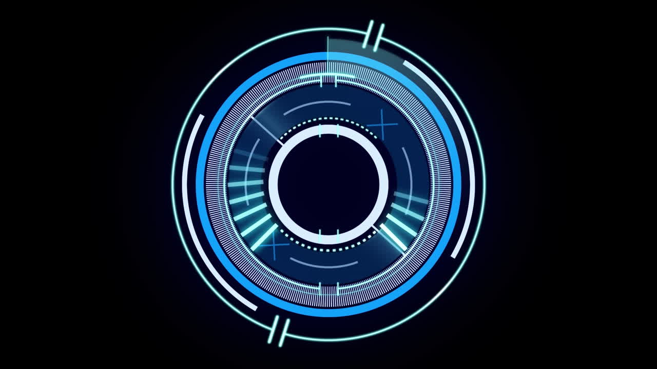 Animation of scope scanning over black background