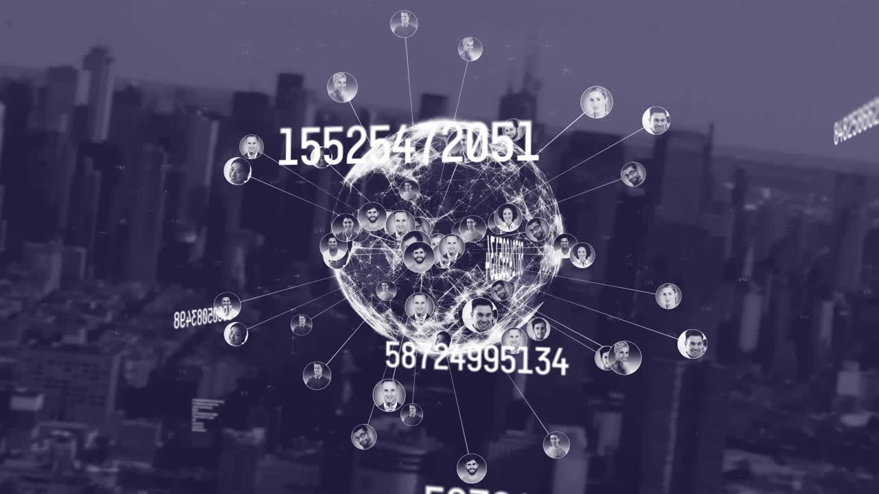 연결 웹의 애니메이션과 도시 풍경에 대한 과학 데이터 처리