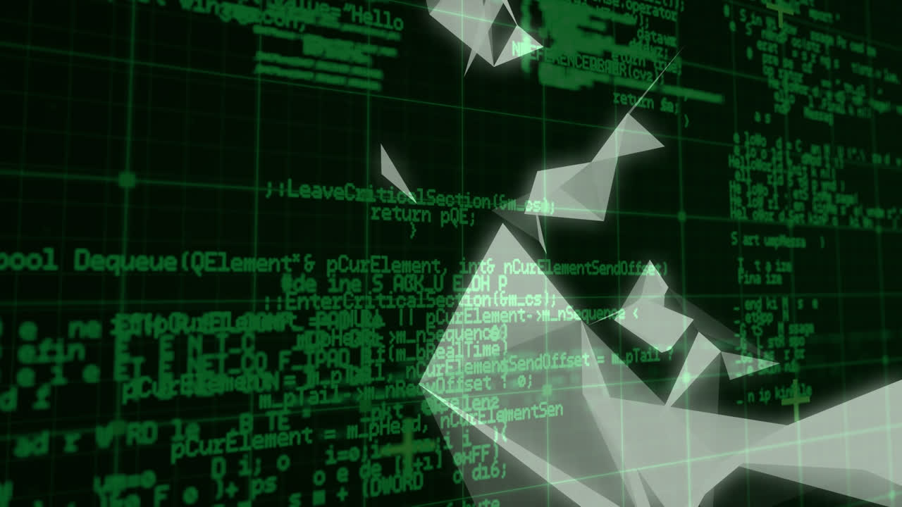 animación del procesamiento de datos digitales sobre la red