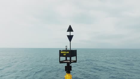 Marine buoys with sensors to measure climate variables with the effects of climate change, Sete, France