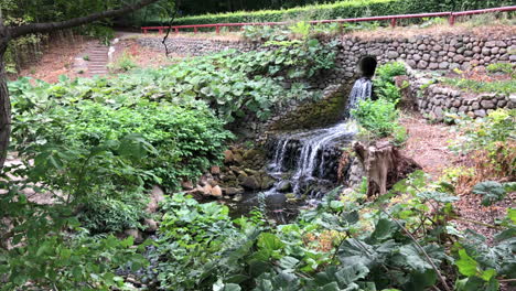 Una-Pequeña-Cascada-Debajo-Del-Puente