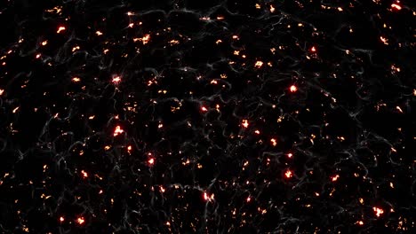 glittering fire and smoke effect background