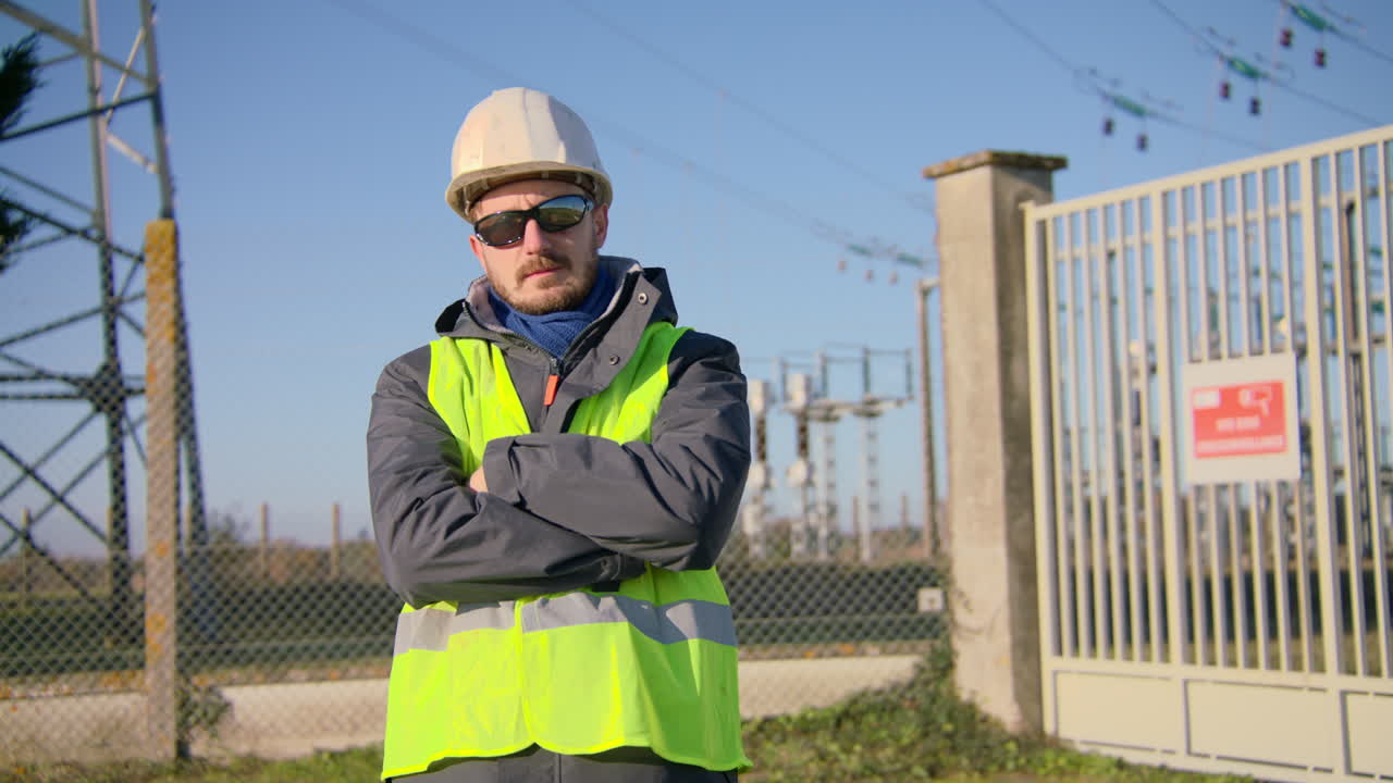 gerente esperando pacientemente fuera de la ubicación del lugar de trabajo cerrado