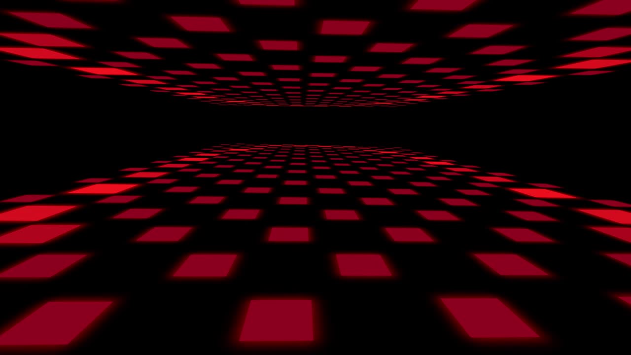 pista de baile multicolor con patrones de luz estroboscópica bucle sin costuras. 4k.