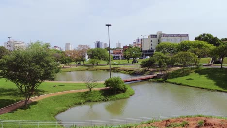 Lago-En-El-Parque-Vitoria-Regia-En-Bauru