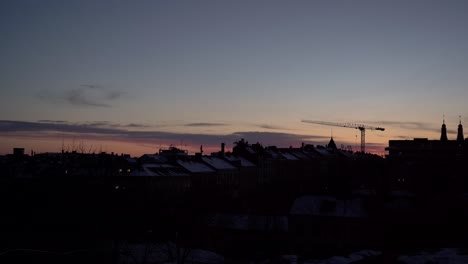 vista del atardecer sobre los edificios en estocolmo