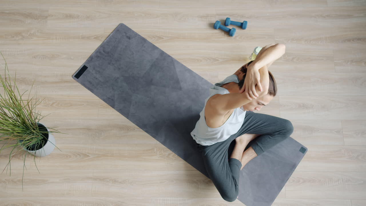 Man Practicing Yoga Pose