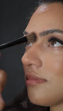 this video highlights a womans beauty transformation with expert makeup, starting with eyebrow painting and enhancing her confidence and creativity